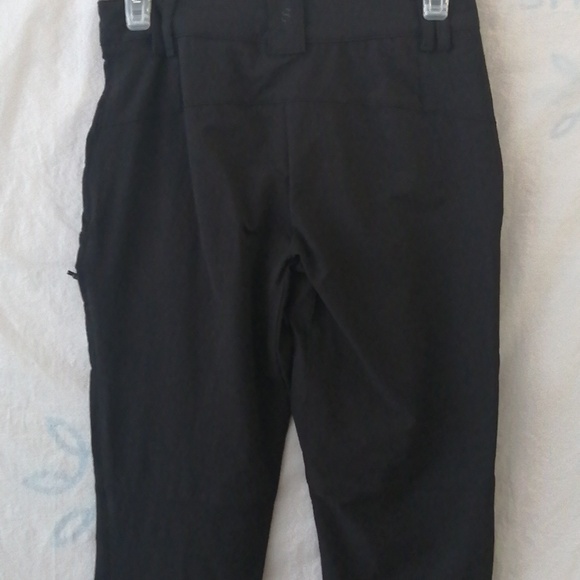 BLACK SLIM CUT ZIPPER POCKETED PANTS - Picture 7 of 7